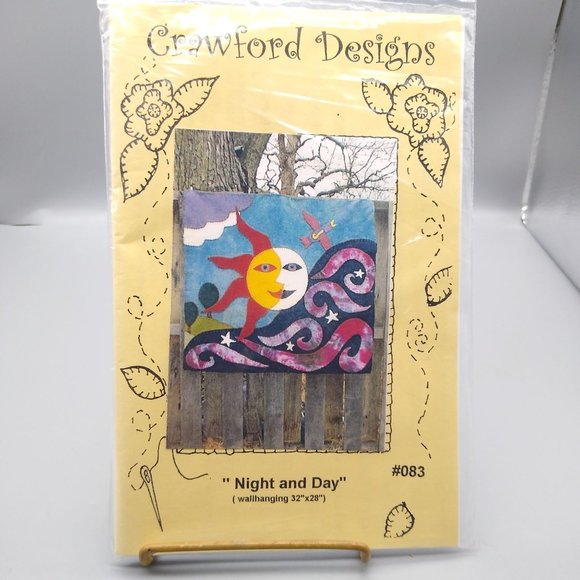 UNCUT Vintage Quilt Sewing Patterns, Night and Day 083, Crawford Designs 2003 - Picture 2 of 3